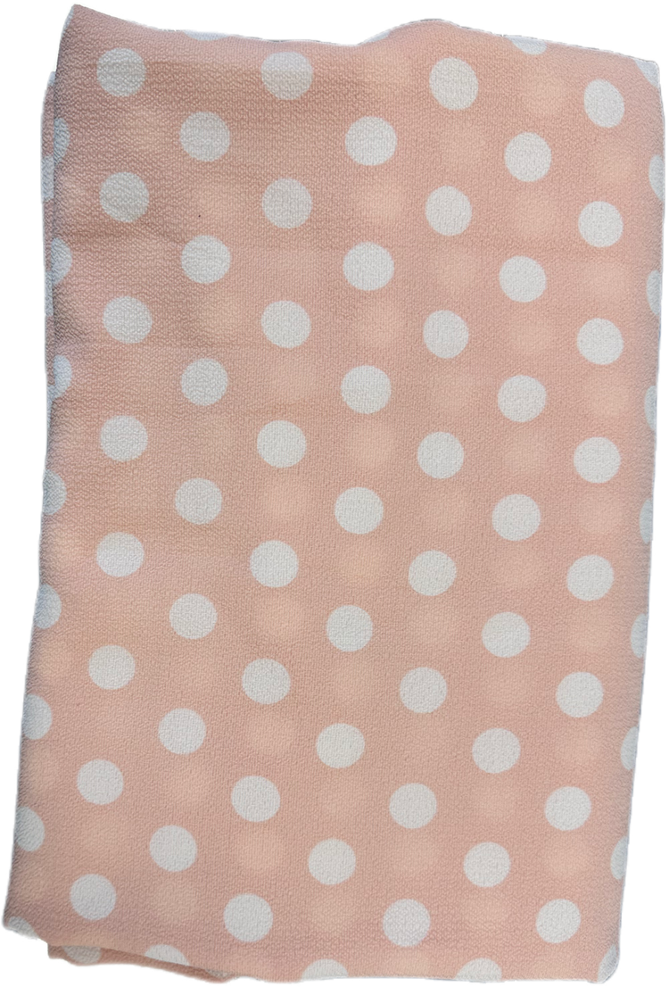 light pink polka dot off shoulder ( Saree and Blouse )