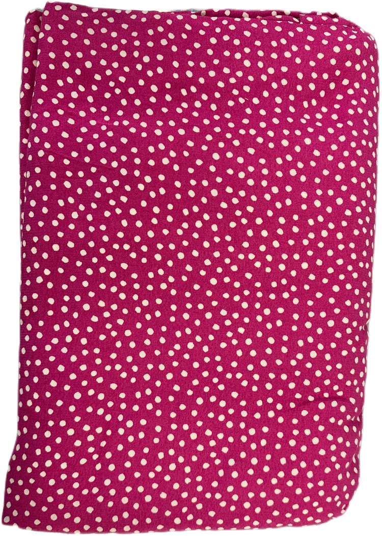 Dark Pink Polka Dot ( Saree and Blouse )