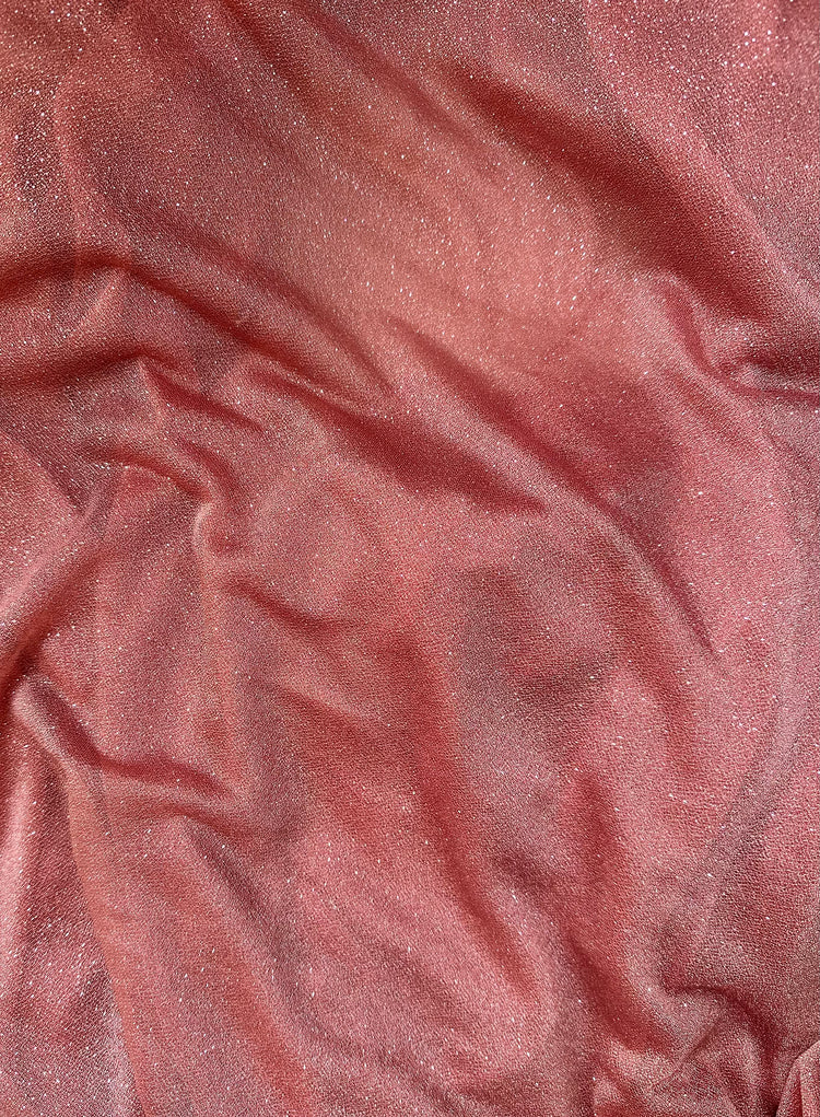 GLITTER SAREE SPAGHETTI STRAP ROSE GOLD