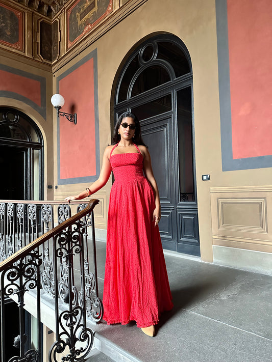 RED MARIA DRESS