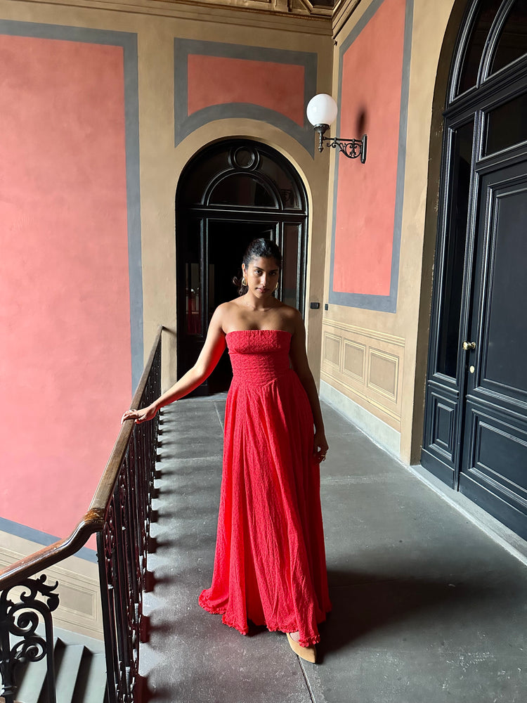 RED MARIA DRESS
