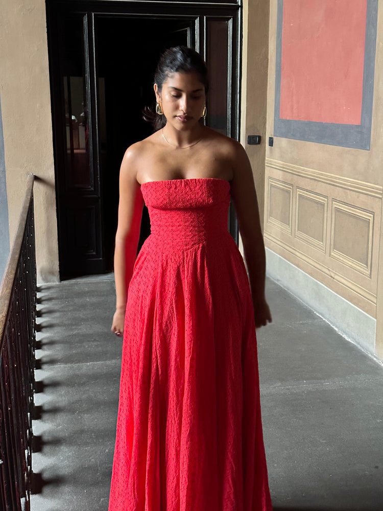 RED MARIA DRESS