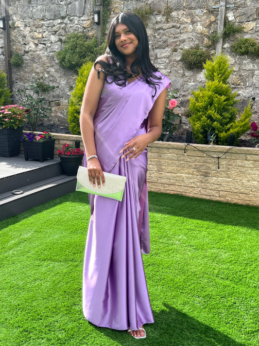 Dark Lilac Saree Only