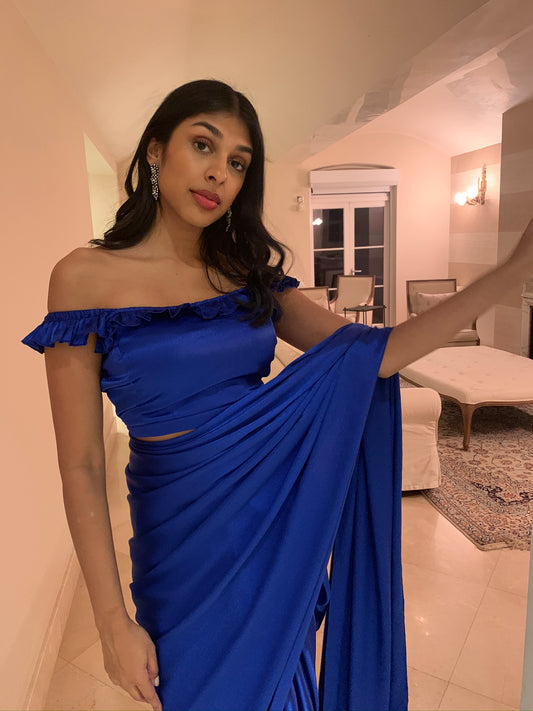 Royal blue Saree Only