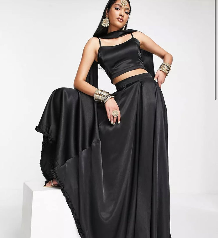 Black Lehenga Skirt