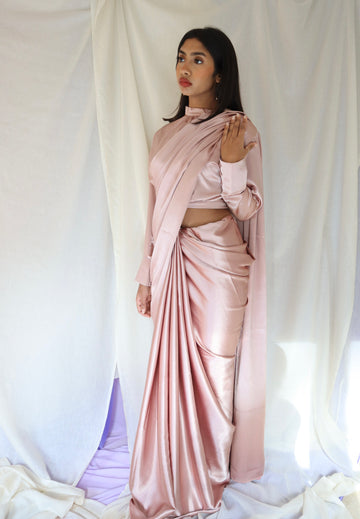 Modestly Stunning Green Designer Indian High-Neck Sleeveless Saree Blo –  Saris and Things
